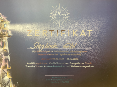 Sieglinde Eibl Coaching - Personal Coach - Zertifikat
